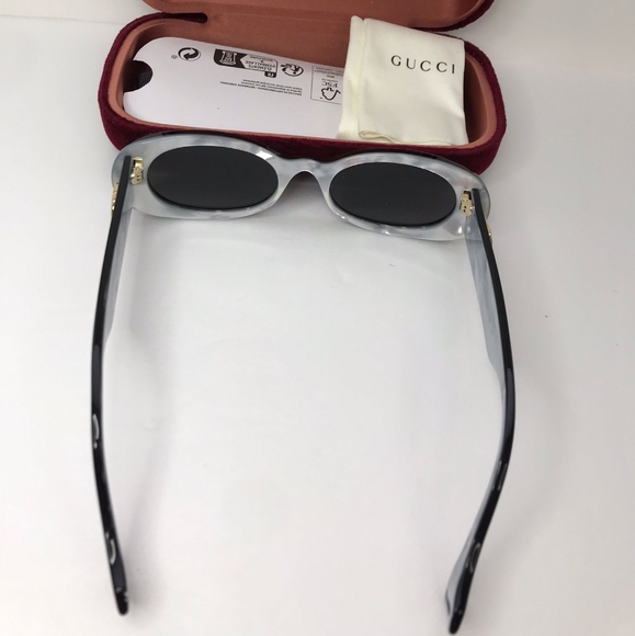 New- 💯 Original Gucci Grey Oval Ladies Sunglasses GG0517S 001 - Picture 11 of 15